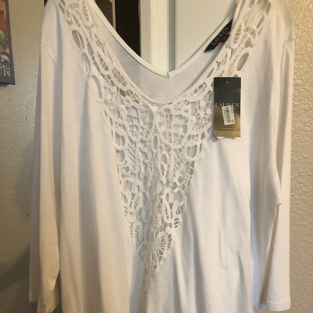 Ralph Lauren white Cotton Knit Top